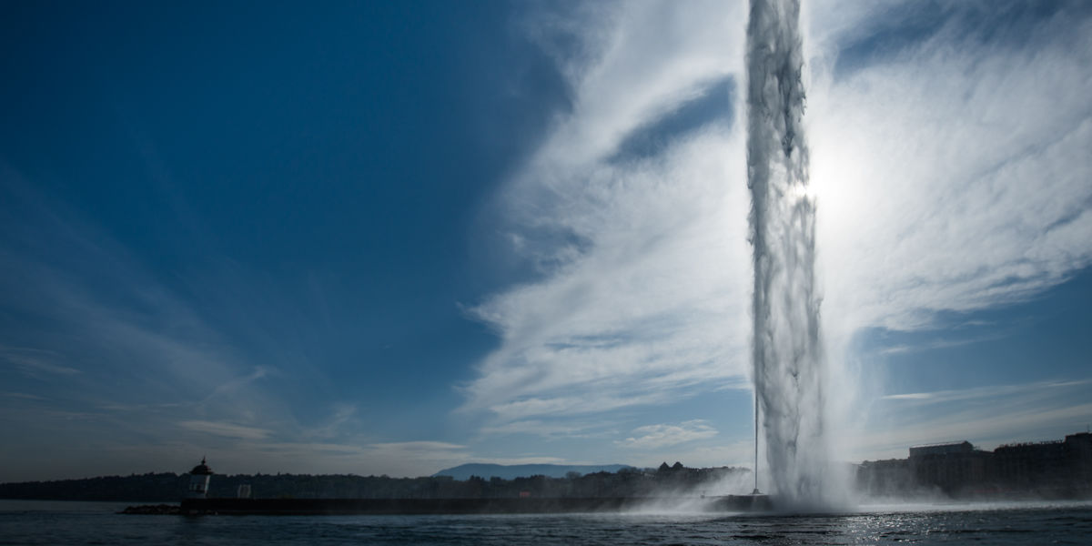 The Jet d'Eau, Geneva's landmark